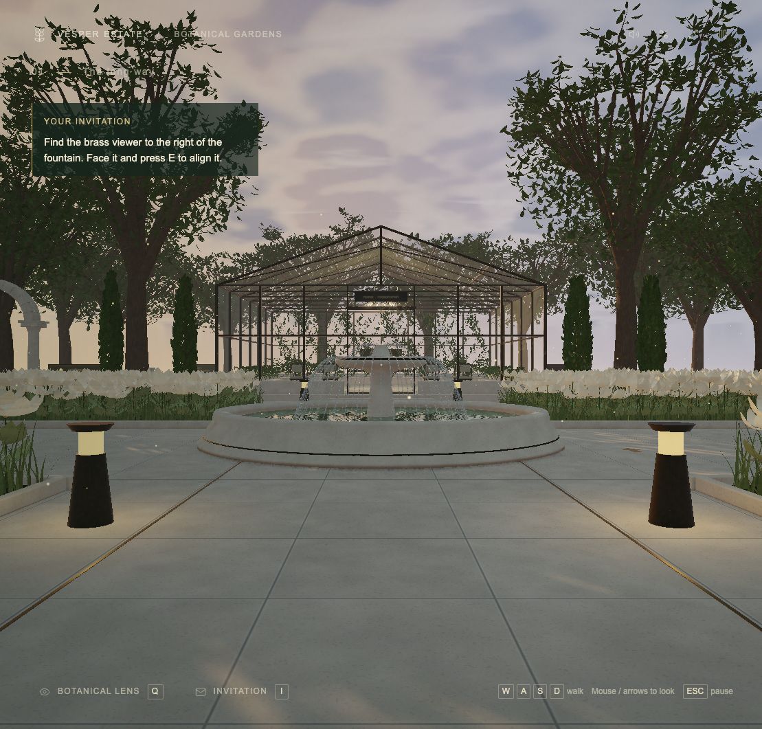 The Astra garden: a warm seaside courtyard, fountain and conservatory.