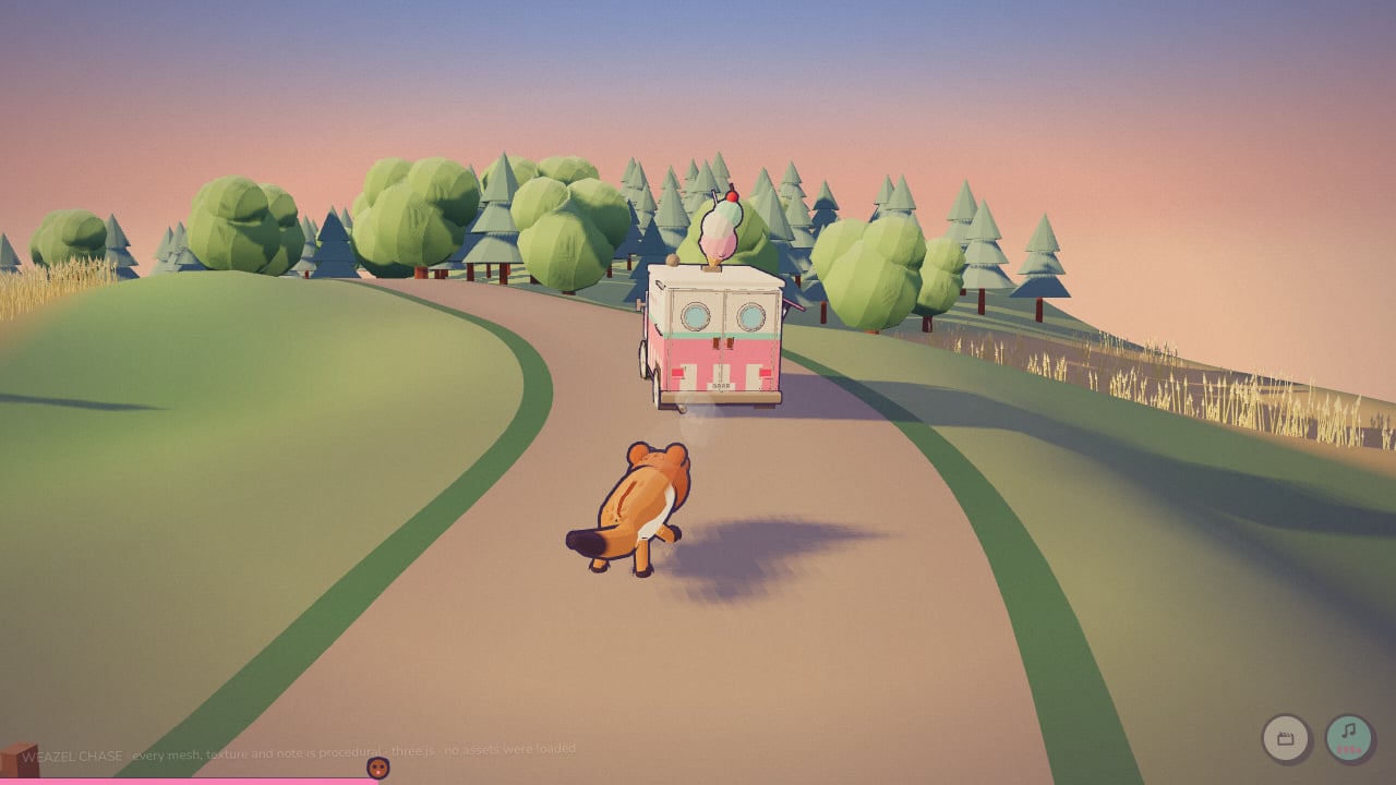 Actual frame from WEAZEL CHASE.