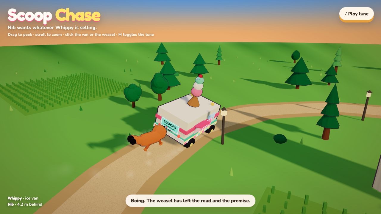 Actual frame from Scoop Chase.