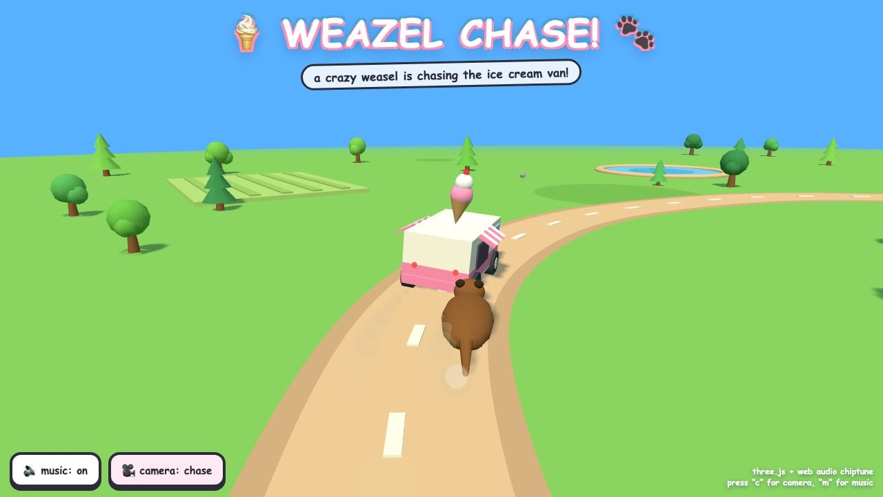 Actual frame from Weazel Chase!.